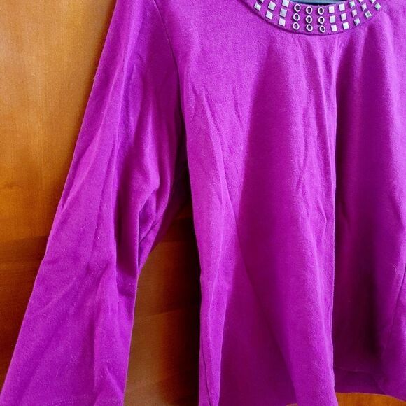 Style & Co. women's embellished scoop neck top - Picture 4 of 8